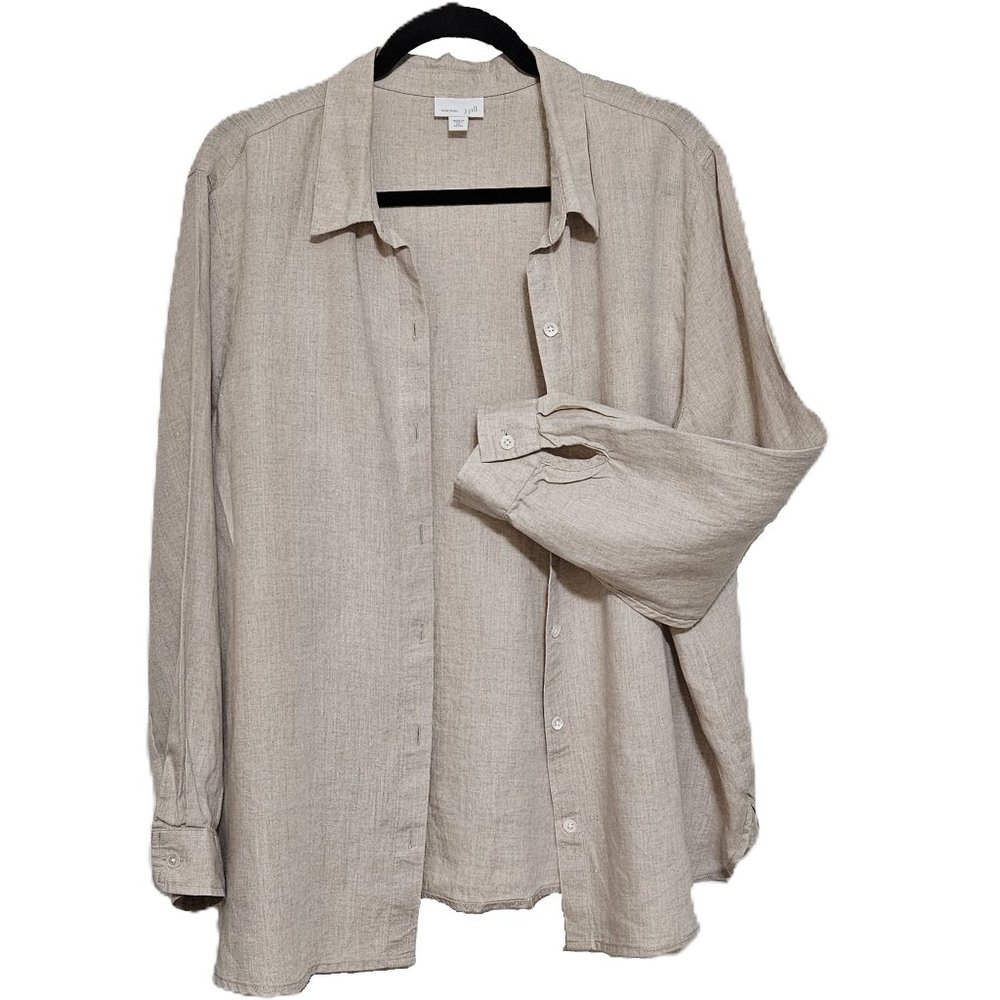 J.Jill | 100% Linen Long Sleeve Top XLP